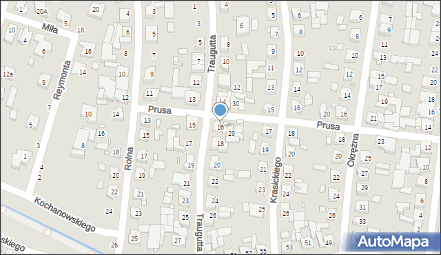 Swarzędz, Traugutta Romualda, gen., 16, mapa Swarzędz