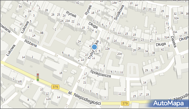 Świdnica, Trybunalska, 9, mapa Świdnicy