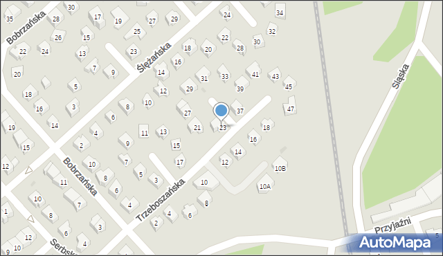 Świdnica, Trzeboszańska, 19, mapa Świdnicy