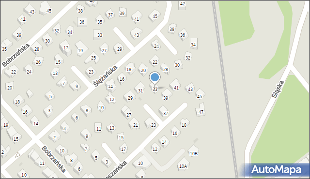 Świdnica, Trzeboszańska, 33, mapa Świdnicy