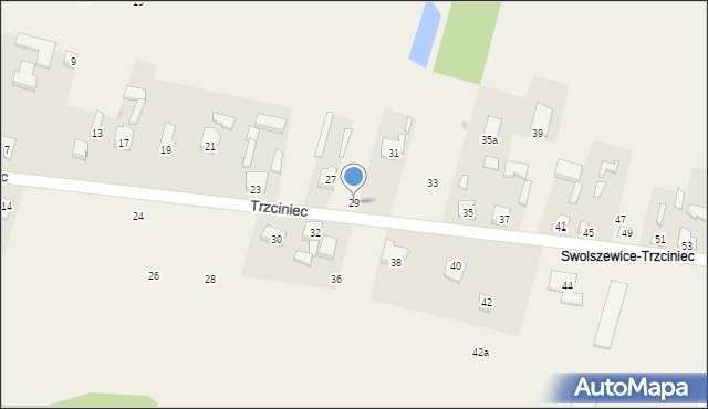 Swolszewice Małe, Trzciniec, 29, mapa Swolszewice Małe