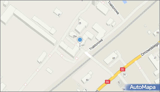 Szczecin, Transportowa, 1, mapa Szczecina