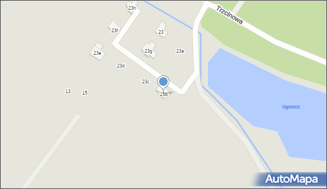 Szczecin, Trzcinowa, 23b, mapa Szczecina