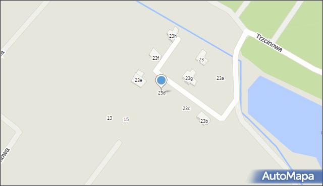 Szczecin, Trzcinowa, 23d, mapa Szczecina