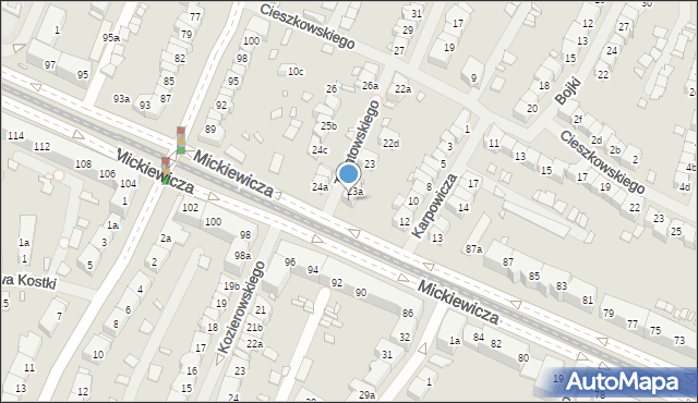 Szczecin, Trentowskiego Bronisława, 23b, mapa Szczecina