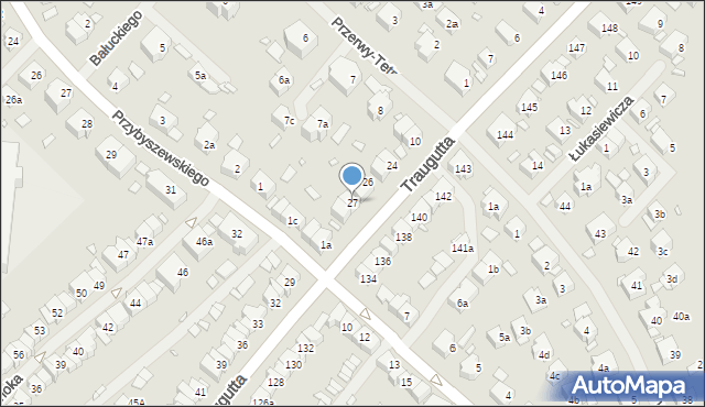 Szczecin, Traugutta Romualda, gen., 27, mapa Szczecina