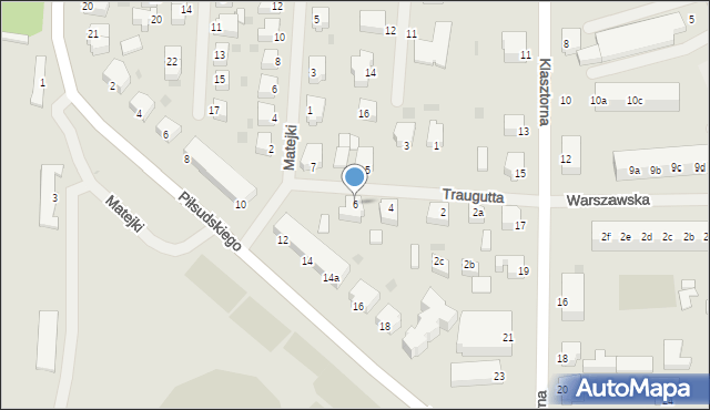 Szczecinek, Traugutta Romualda, gen., 6, mapa Szczecinek