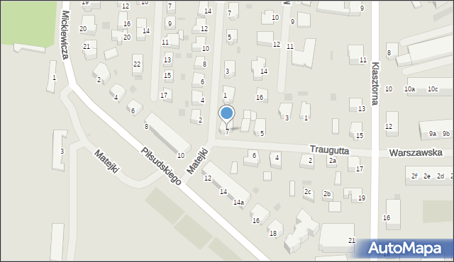 Szczecinek, Traugutta Romualda, gen., 7, mapa Szczecinek