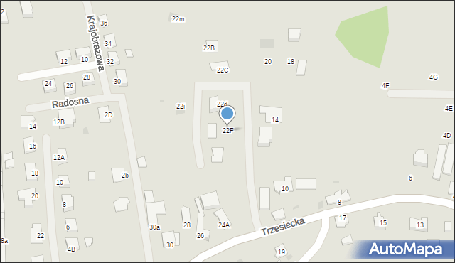 Szczecinek, Trzesiecka, 22F, mapa Szczecinek