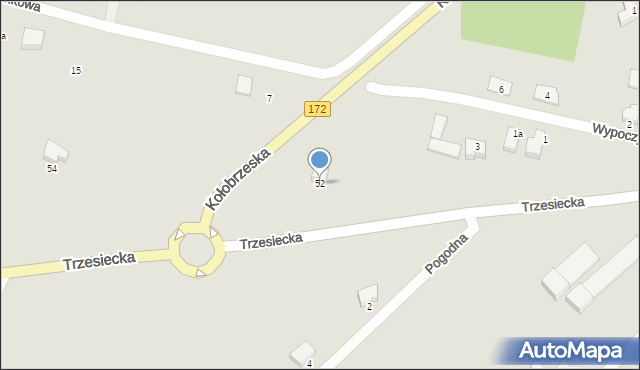 Szczecinek, Trzesiecka, 52, mapa Szczecinek