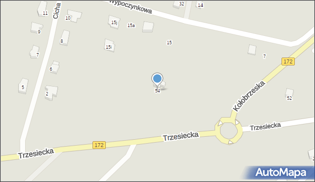 Szczecinek, Trzesiecka, 54, mapa Szczecinek