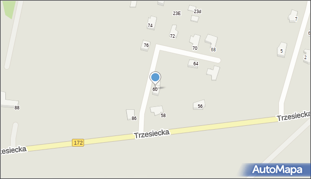 Szczecinek, Trzesiecka, 60, mapa Szczecinek