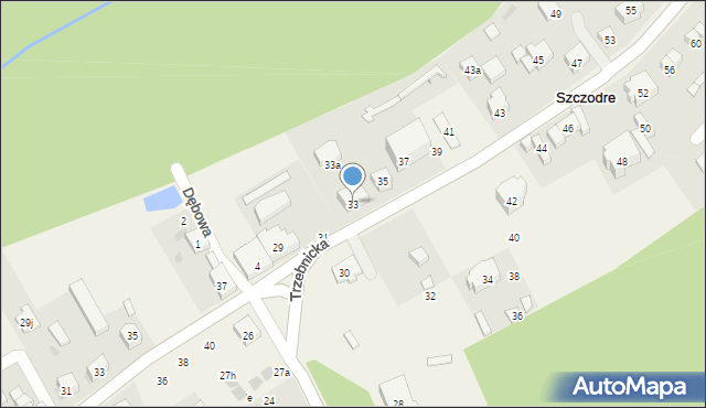 Szczodre, Trzebnicka, 33, mapa Szczodre