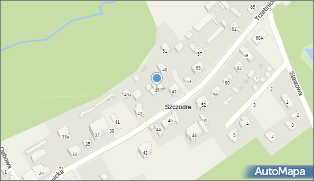 Szczodre, Trzebnicka, 45, mapa Szczodre