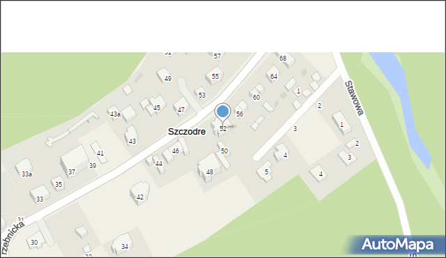 Szczodre, Trzebnicka, 52, mapa Szczodre