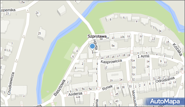 Szprotawa, Traugutta Romualda, gen., 3, mapa Szprotawa