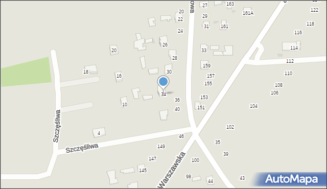 Tarnobrzeg, Truskawkowa, 34, mapa Tarnobrzegu