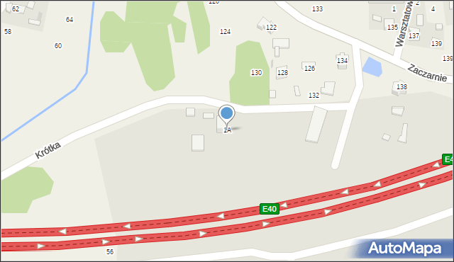 Tarnów, Trzcinowa, 1A, mapa Tarnów