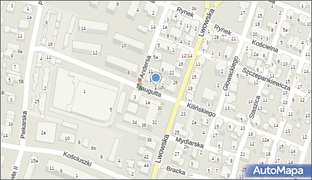 Tomaszów Lubelski, Traugutta Romualda, gen., 6, mapa Tomaszów Lubelski