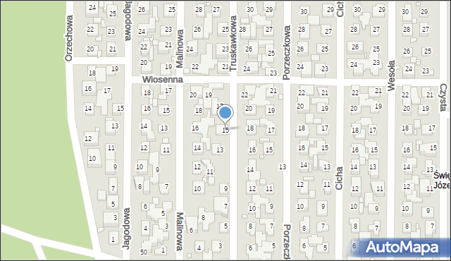 Toruń, Truskawkowa, 15, mapa Torunia