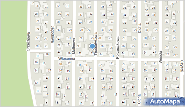 Toruń, Truskawkowa, 21, mapa Torunia