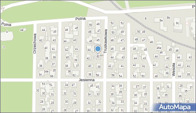 Toruń, Truskawkowa, 41, mapa Torunia