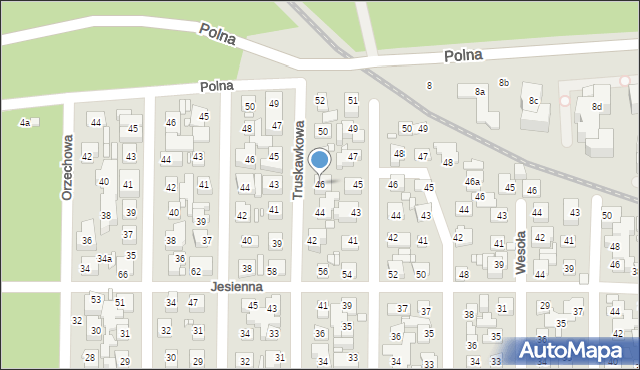 Toruń, Truskawkowa, 46, mapa Torunia