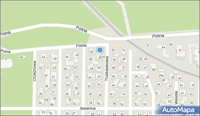 Toruń, Truskawkowa, 47, mapa Torunia