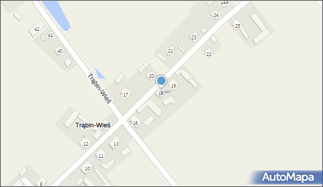 Trąbin-Wieś, Trąbin-Wieś, 18, mapa Trąbin-Wieś
