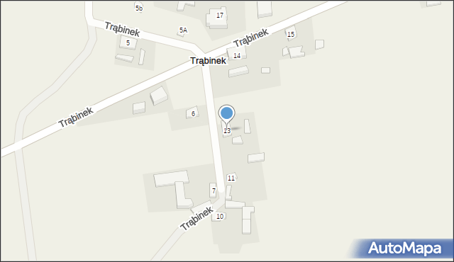 Trąbinek, Trąbinek, 13, mapa Trąbinek