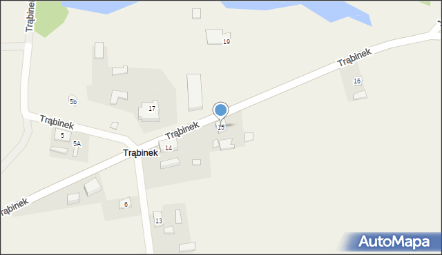 Trąbinek, Trąbinek, 15, mapa Trąbinek