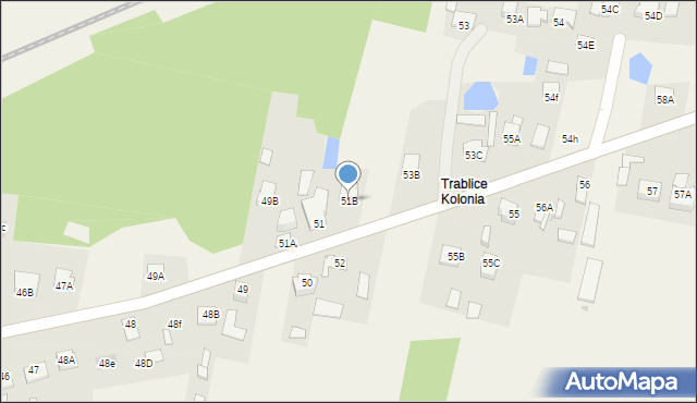 Trablice, Trablice, 51B, mapa Trablice