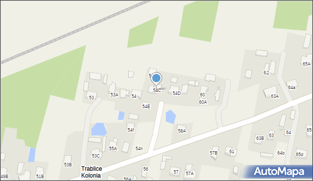 Trablice, Trablice, 54C, mapa Trablice