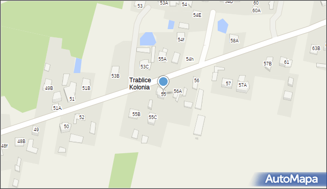Trablice, Trablice, 55, mapa Trablice
