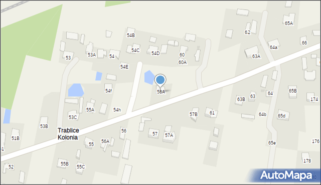 Trablice, Trablice, 58A, mapa Trablice
