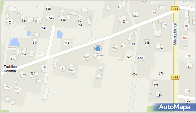 Trablice, Trablice, 61, mapa Trablice