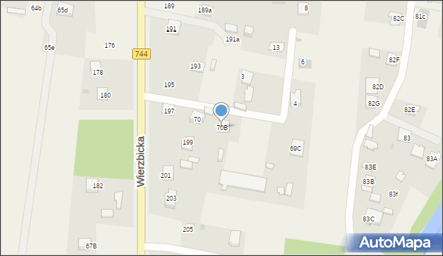Trablice, Trablice, 70B, mapa Trablice