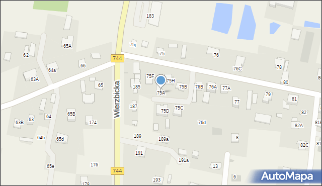 Trablice, Trablice, 75A, mapa Trablice