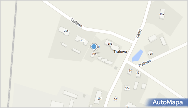 Tralewo, Tralewo, 19c, mapa Tralewo