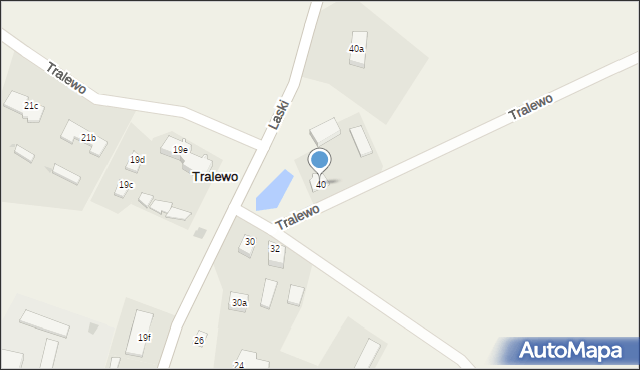 Tralewo, Tralewo, 40, mapa Tralewo