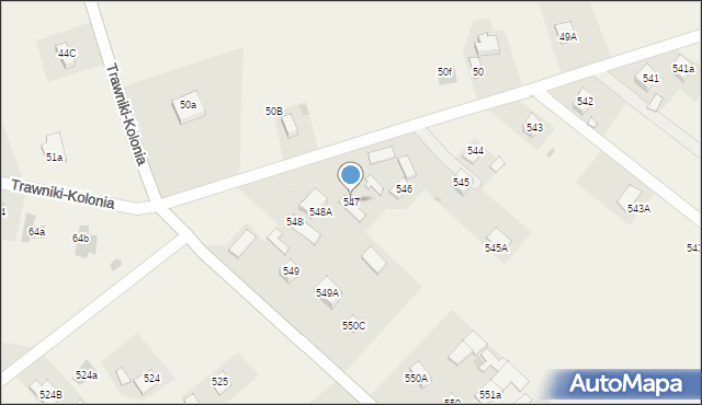 Trawniki, Trawniki, 547, mapa Trawniki
