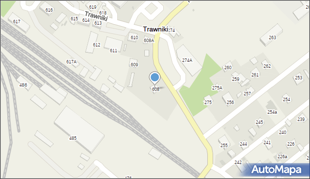 Trawniki, Trawniki, 608, mapa Trawniki