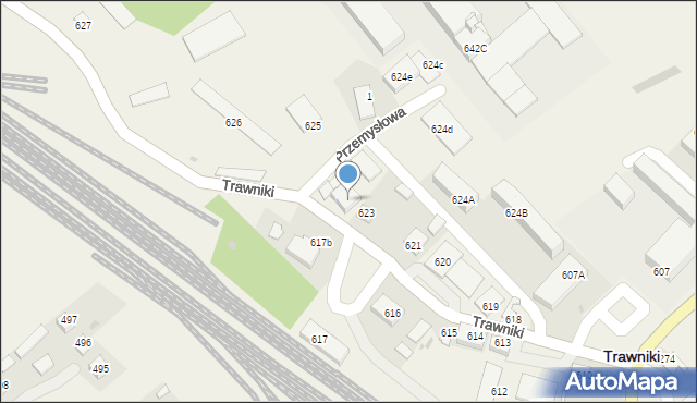 Trawniki, Trawniki, 623A, mapa Trawniki