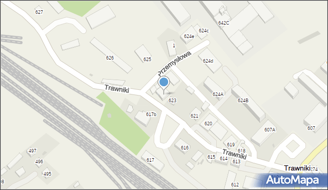 Trawniki, Trawniki, 623A, mapa Trawniki