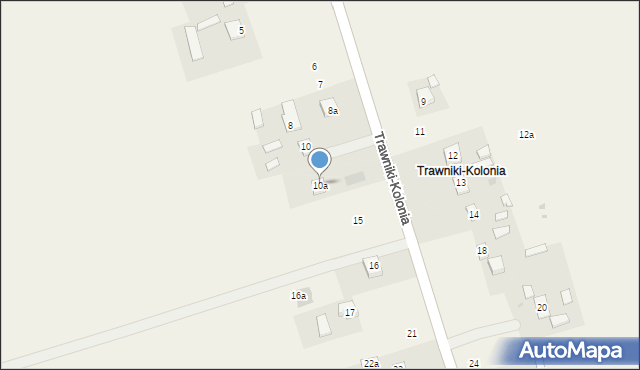 Trawniki-Kolonia, Trawniki-Kolonia, 10a, mapa Trawniki-Kolonia