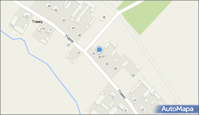 Trawy, Trawy, 32, mapa Trawy