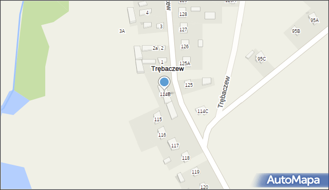 Trębaczew, Trębaczew, 114B, mapa Trębaczew