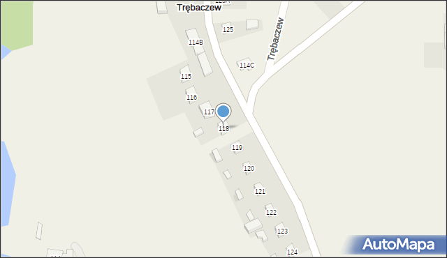 Trębaczew, Trębaczew, 118, mapa Trębaczew