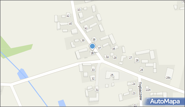 Trębaczew, Trębaczew, 36, mapa Trębaczew