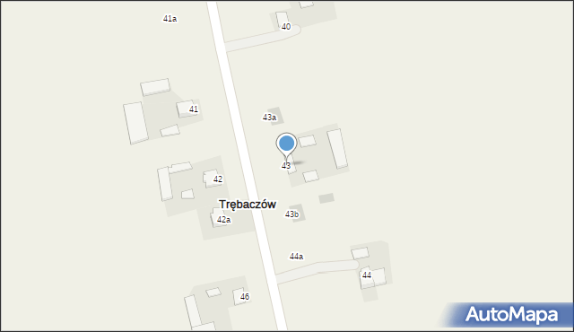 Trębaczów, Trębaczów, 43, mapa Trębaczów